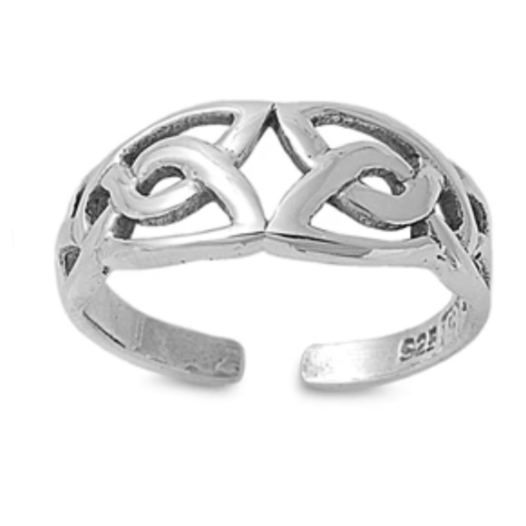 ☘️ Sterling Silver Celtic Toe Ring - Picture 1 of 1